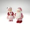 6" Pink Santa and Mrs. Claus Figurine Set – Resin Candy Christmas Decorations-MTX73326
